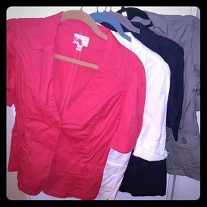 Four Short-Sleeve Blazers